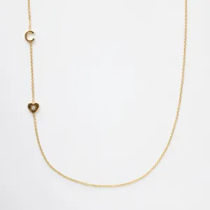 Louise Thompson Lucky Diamond Initial Necklace