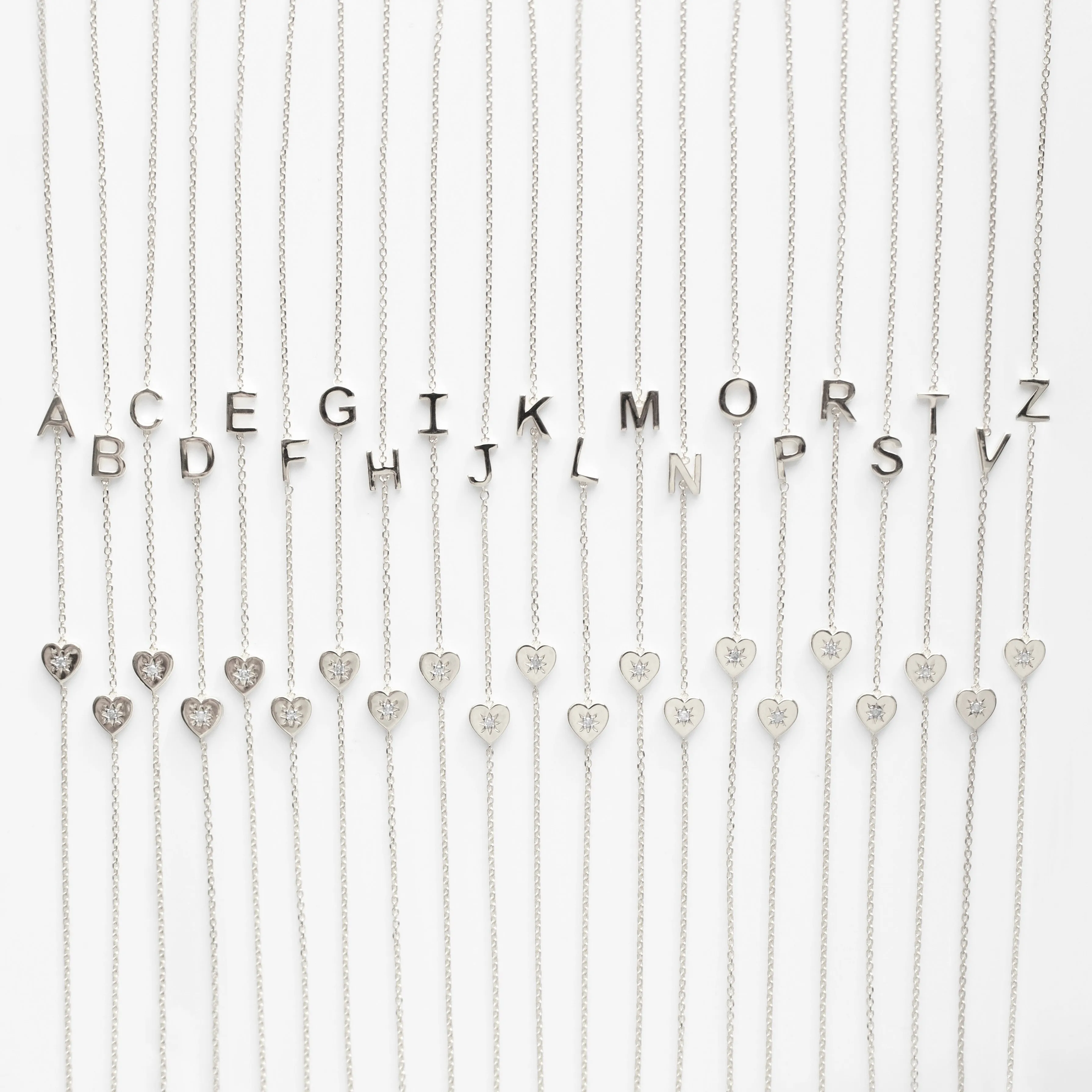 Louise Thompson Lucky Diamond Initial Necklace