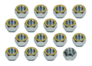 Lug Nut - 5/8-11 in Right Hand Thread - 1 in Hex Head - 45 Degree - Open End - Steel - Zinc Oxide / Reflective Yellow - Set of 20