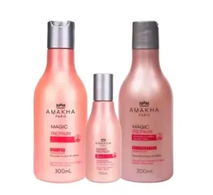Magic Repair Maintenance Keratin Collagen Panthenol Coconut Kit 3 Prod. - Amakha