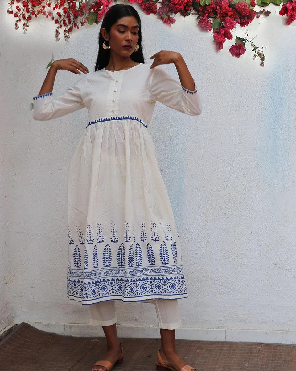Mehuli Blockprinted Cotton Kurta Set - BGVL