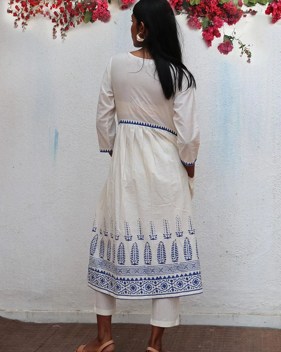 Mehuli Blockprinted Cotton Kurta Set - BGVL