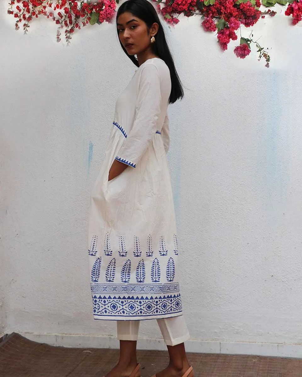 Mehuli Blockprinted Cotton Kurta Set - BGVL