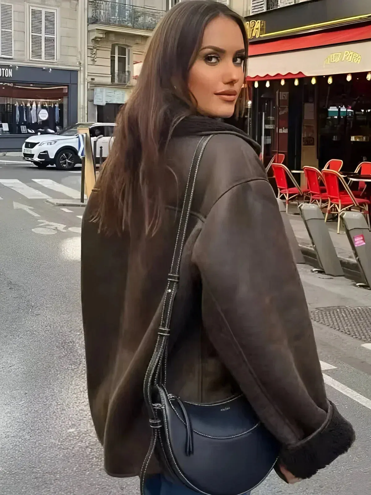 Metro Chic Faux Shearling Coat
