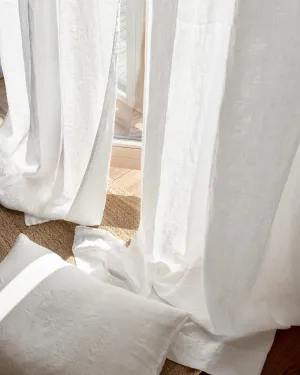 Mid-weight Curtains in white multi-functional tape