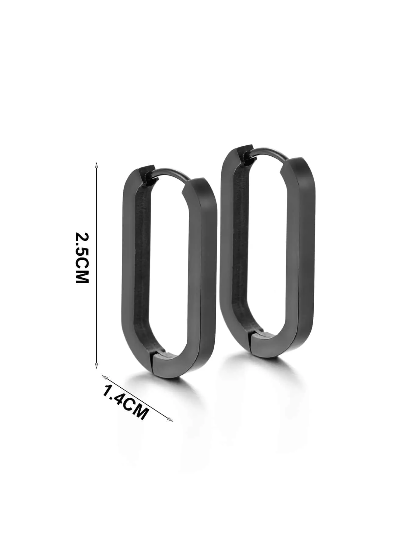 Minimalist Hoop Earrings - Black
