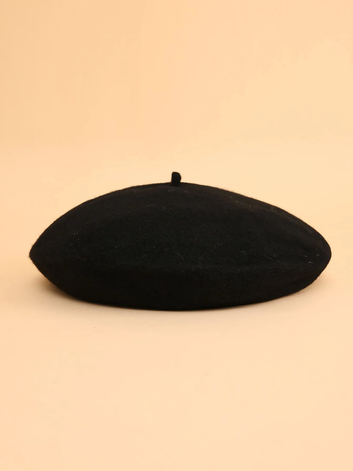 Minimalist Solid Beret - Black- FD ⚡
