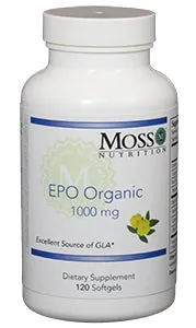 Moss Nutrition EPO Organic (Evening Primrose Oil) 1000mg - 120 Softgels