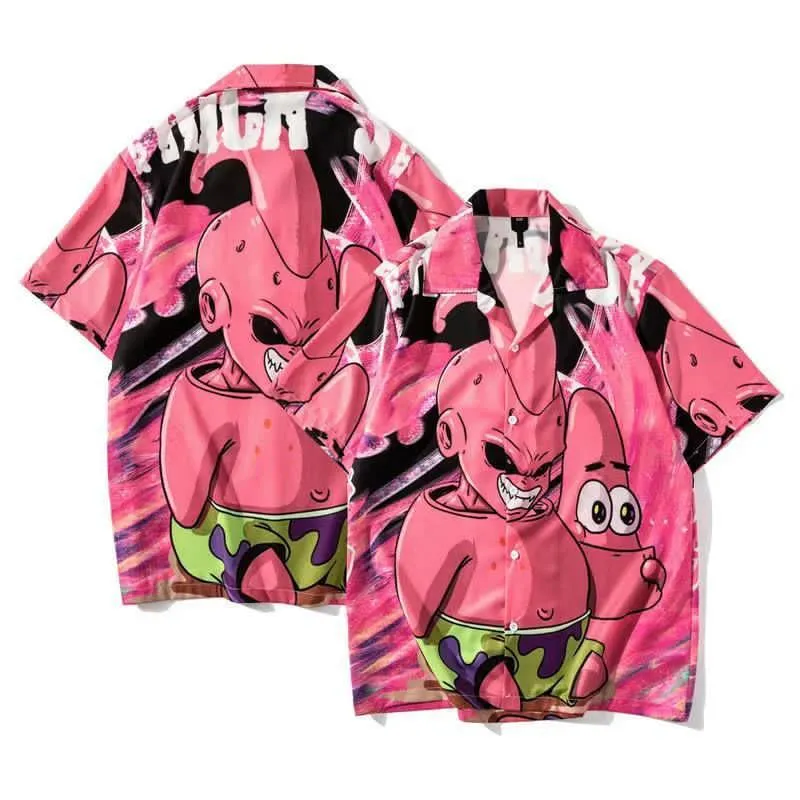 Mr Patrick inspired Designed Pink Aloha Shirt