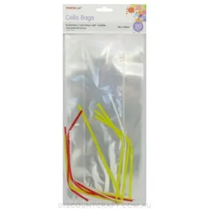 Multi Purpose Treat Bags 130x270mm with Ties 20pk