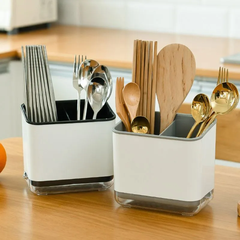 Multifunctional Spoons Forks Chopsticks Storage Box and Drain Rack