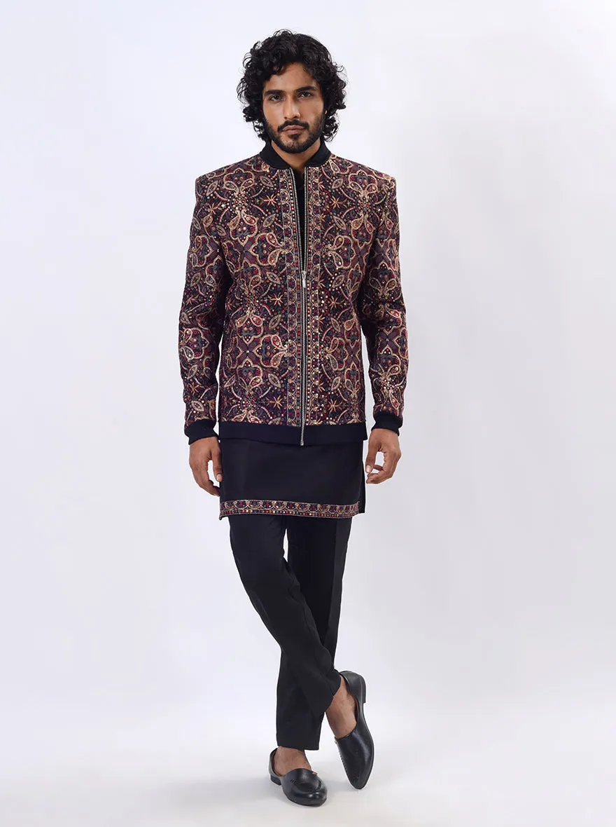 Navy Blue Indowestern | TULA