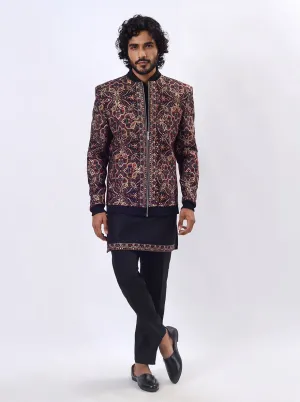 Navy Blue Indowestern | TULA