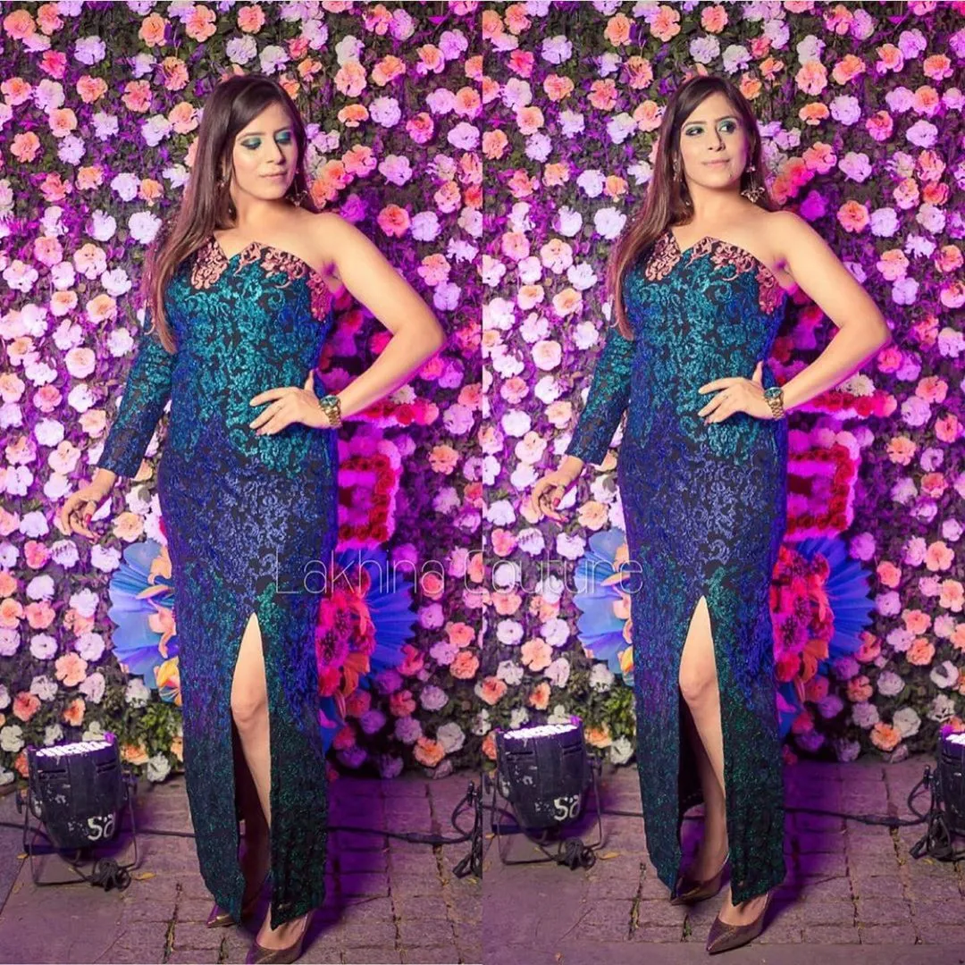 Navy Blue Shimmer Gown