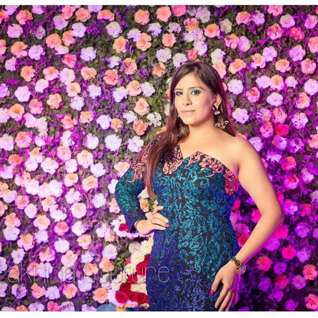 Navy Blue Shimmer Gown