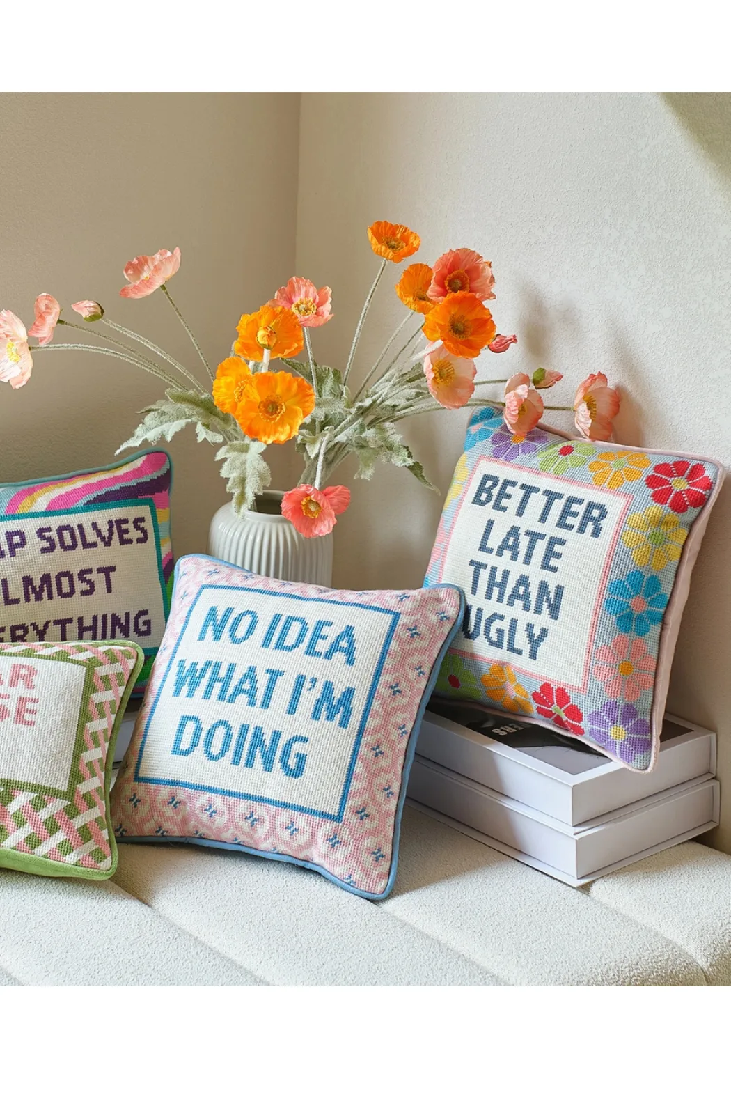 Needlepoint Style Pillow