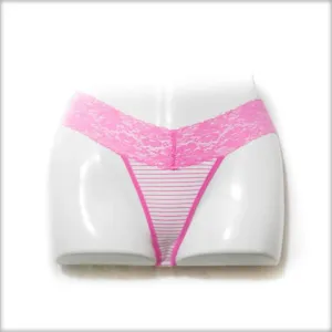 Net Lace Pink Lining Panty