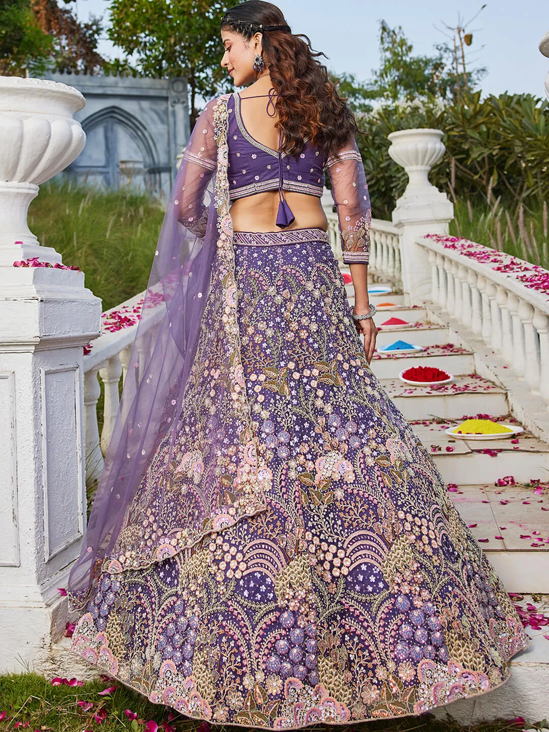 Net with Coding & Zarkan Embroidery Lehenga choli & Dupatta