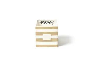 Neutral Stripe Nesting Cube Medium