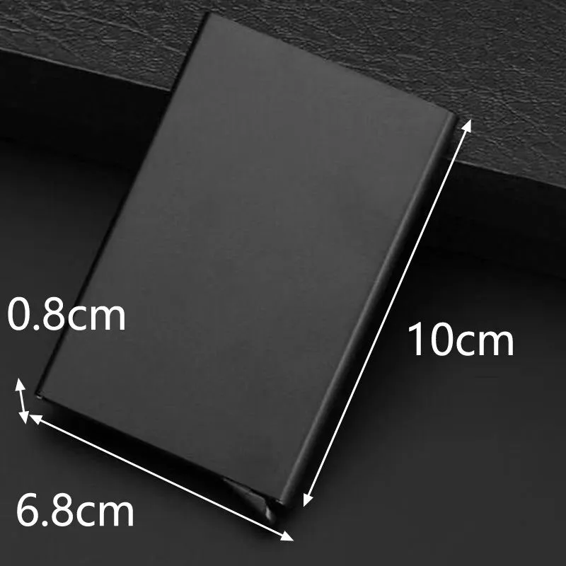 New Automatic Silde Aluminum ID Cash Card Holder Men Business RFID Blocking Wallet Credit Card Protector Case Pocket Purse