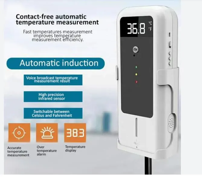 NEW Retails $425, Multifunction Temperature & Sanitizer Dispenser! Perfect for washing hands & dispensing soap, great hand wash station for business with voice broadcast!