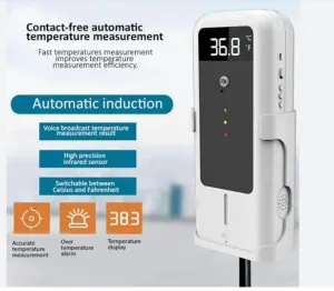 NEW Retails $425, Multifunction Temperature & Sanitizer Dispenser! Perfect for washing hands & dispensing soap, great hand wash station for business with voice broadcast!