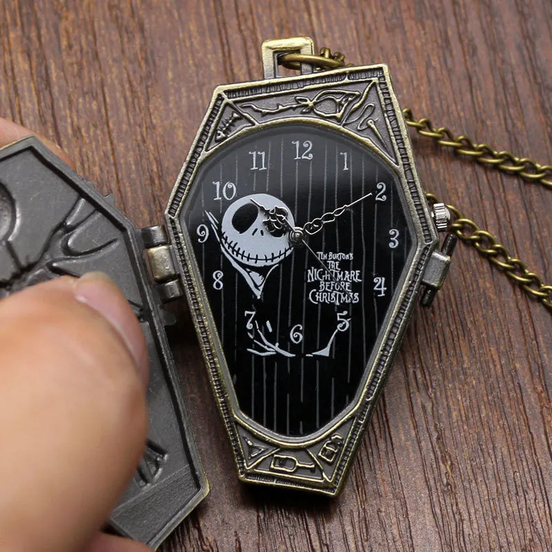 Nightmare Before Christmas Stainless Steel Pocket Watch