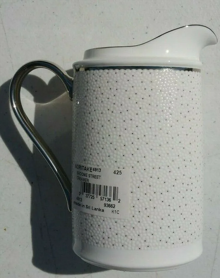 Noritake Broome Street Creamer Bone China 8 oz AP1