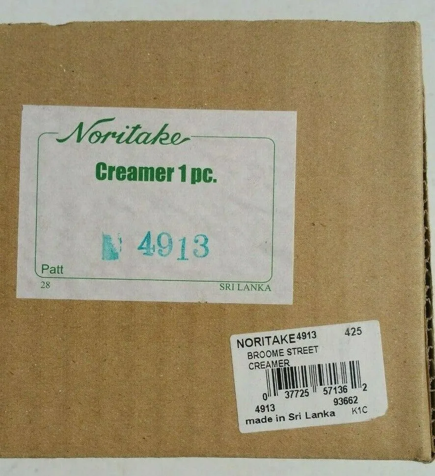 Noritake Broome Street Creamer Bone China 8 oz AP1
