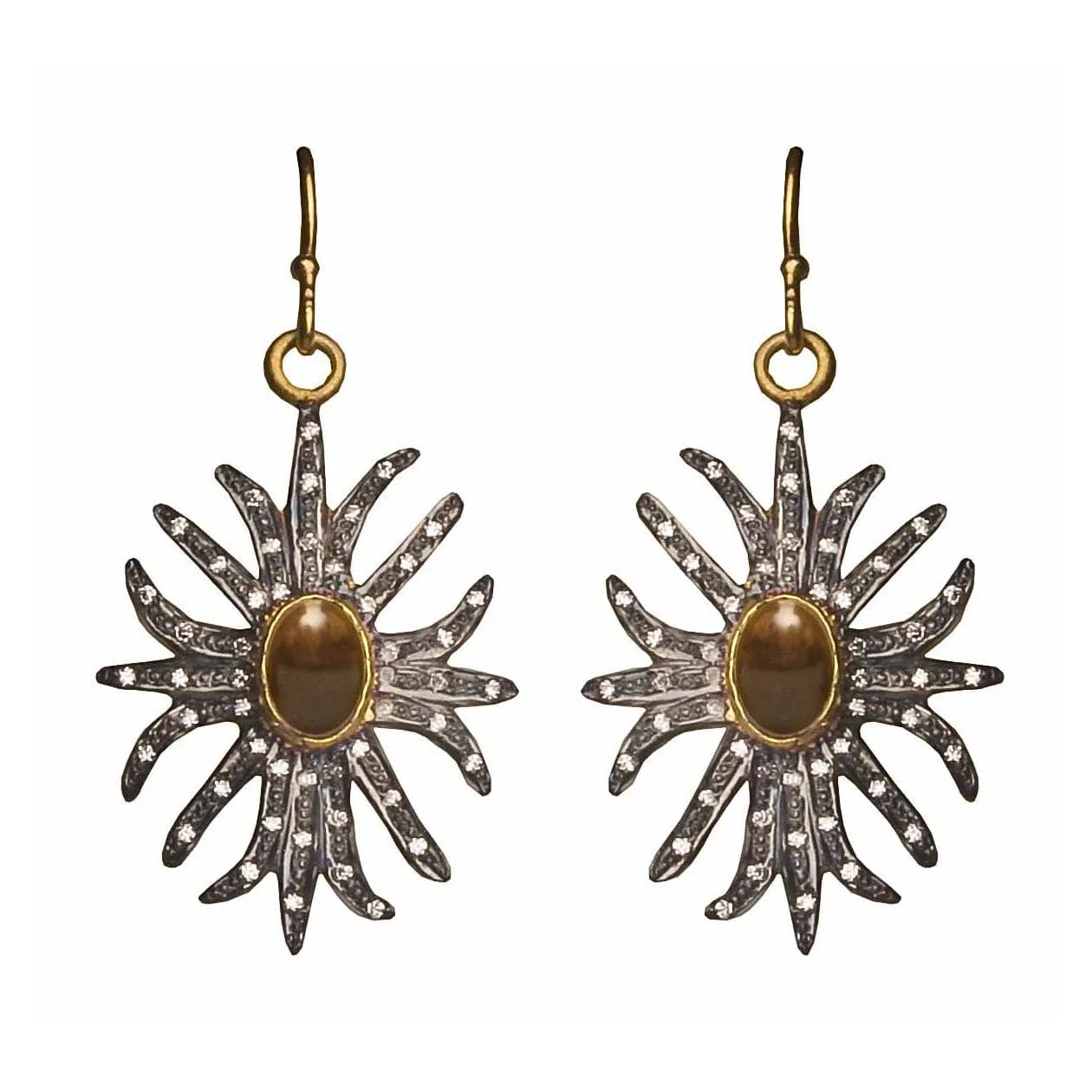 Nouveau Bohemian Sunburst Drop Earrings