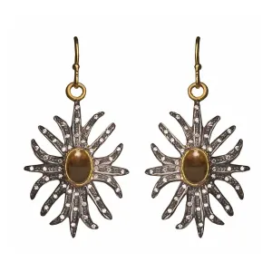 Nouveau Bohemian Sunburst Drop Earrings