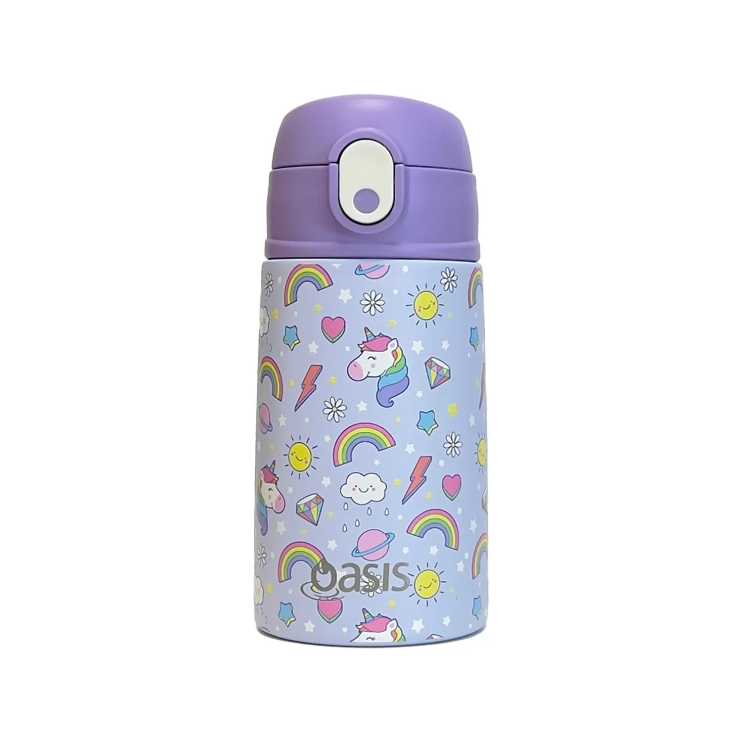 Oasis Kids Water Bottle with Sipper Silicone Straw 400ML