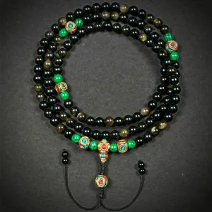 Obsidian Negativity Blocking Mala