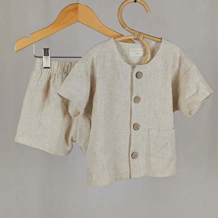 OLIVE & BUD LINEN CO-ORD