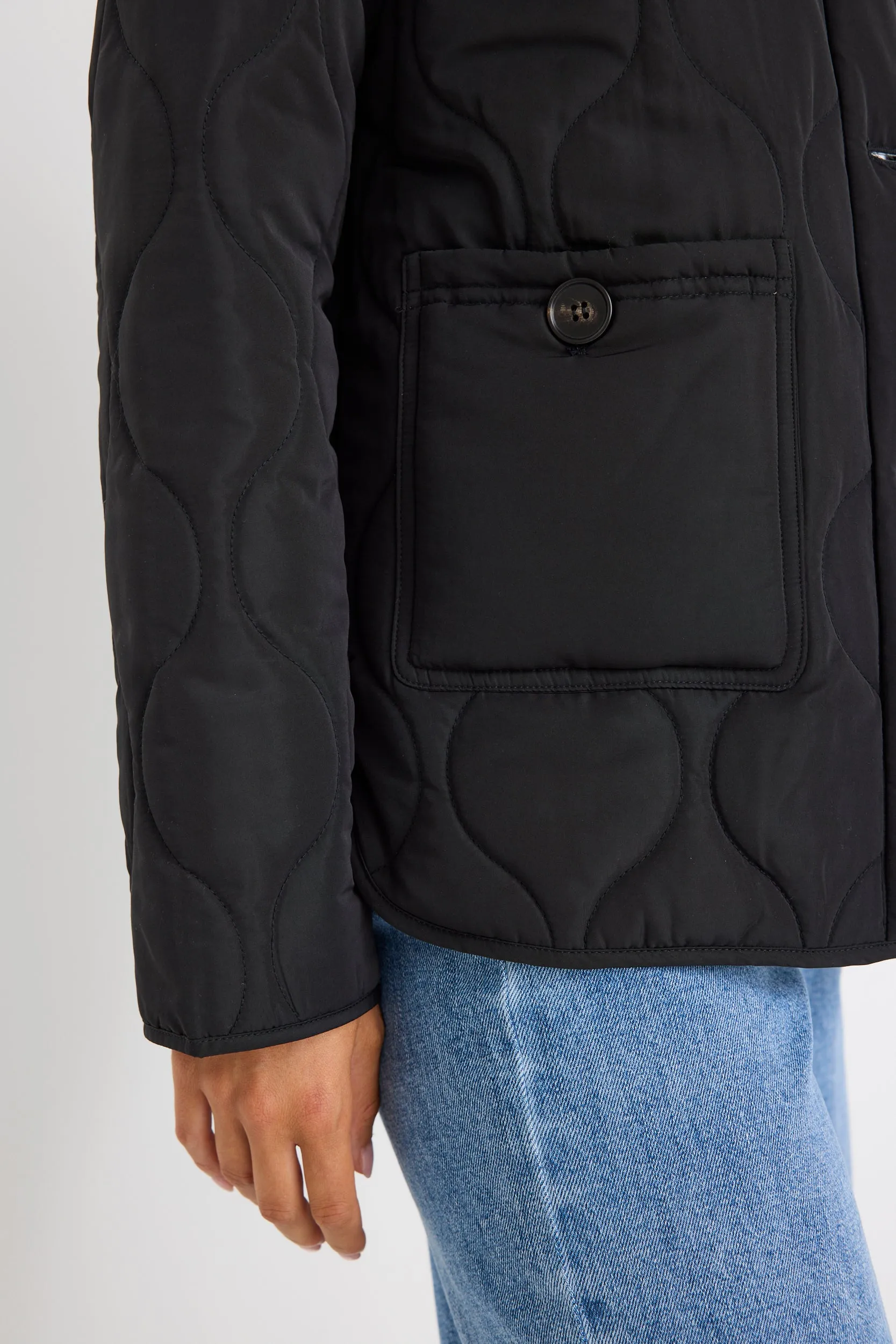 Peak Black Oversized Padded Shell Jacket