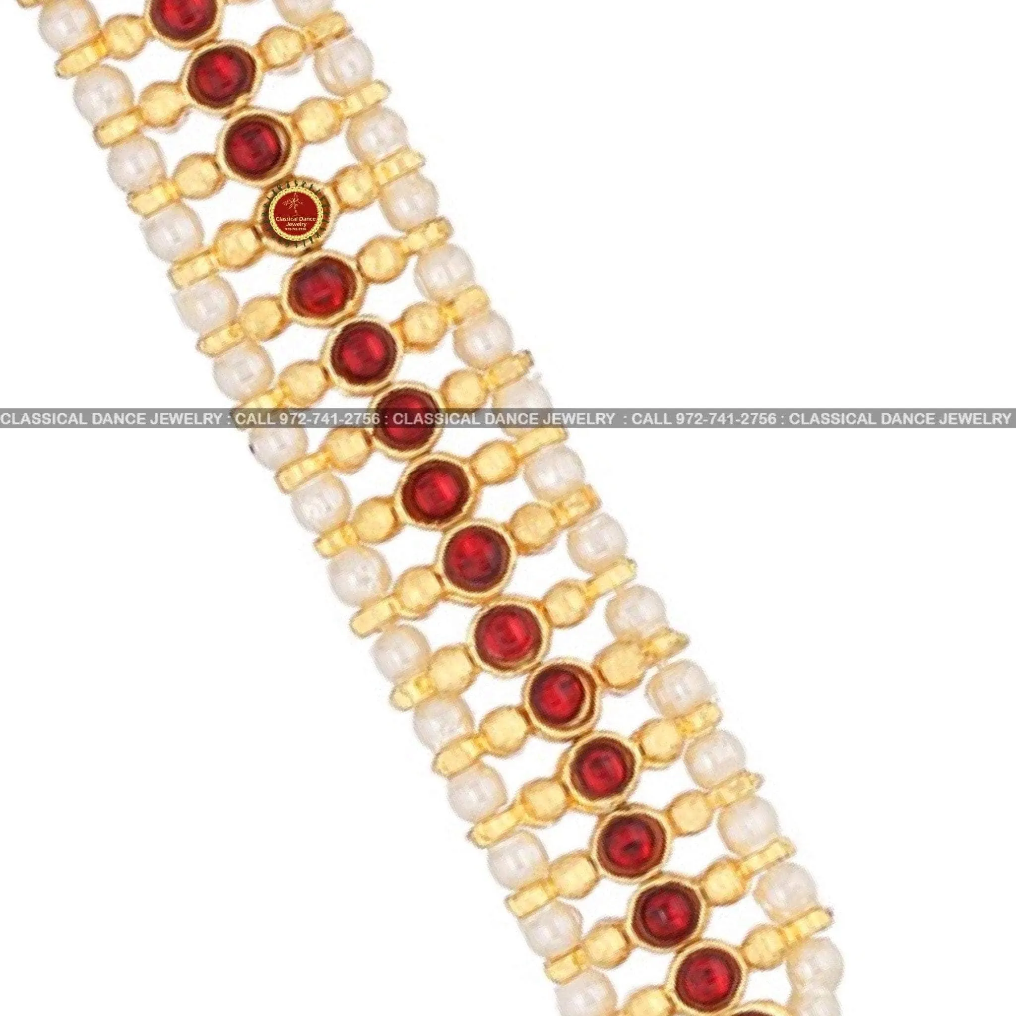 Pearls Round Tikka Kemp Gold Bead Temple Indian Jewelry | Bharatnatyam Kuchipudi Engagement, Weddings, Birthdays | Classical Dance Jewelry