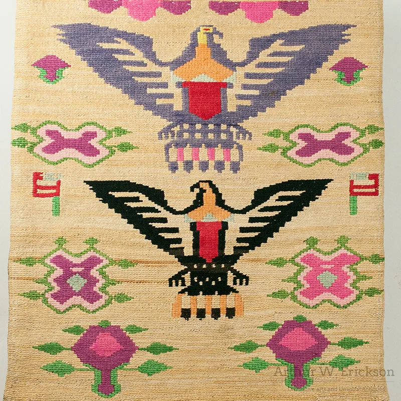 Pictorial Plateau Cornhusk Bag with Eagles