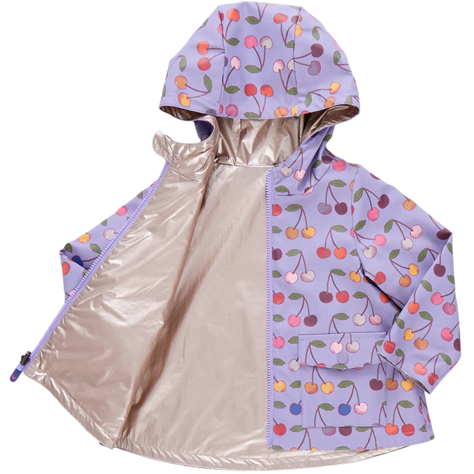 Pink Chicken Girls Rafa Rain Coat - Lavender Cherry