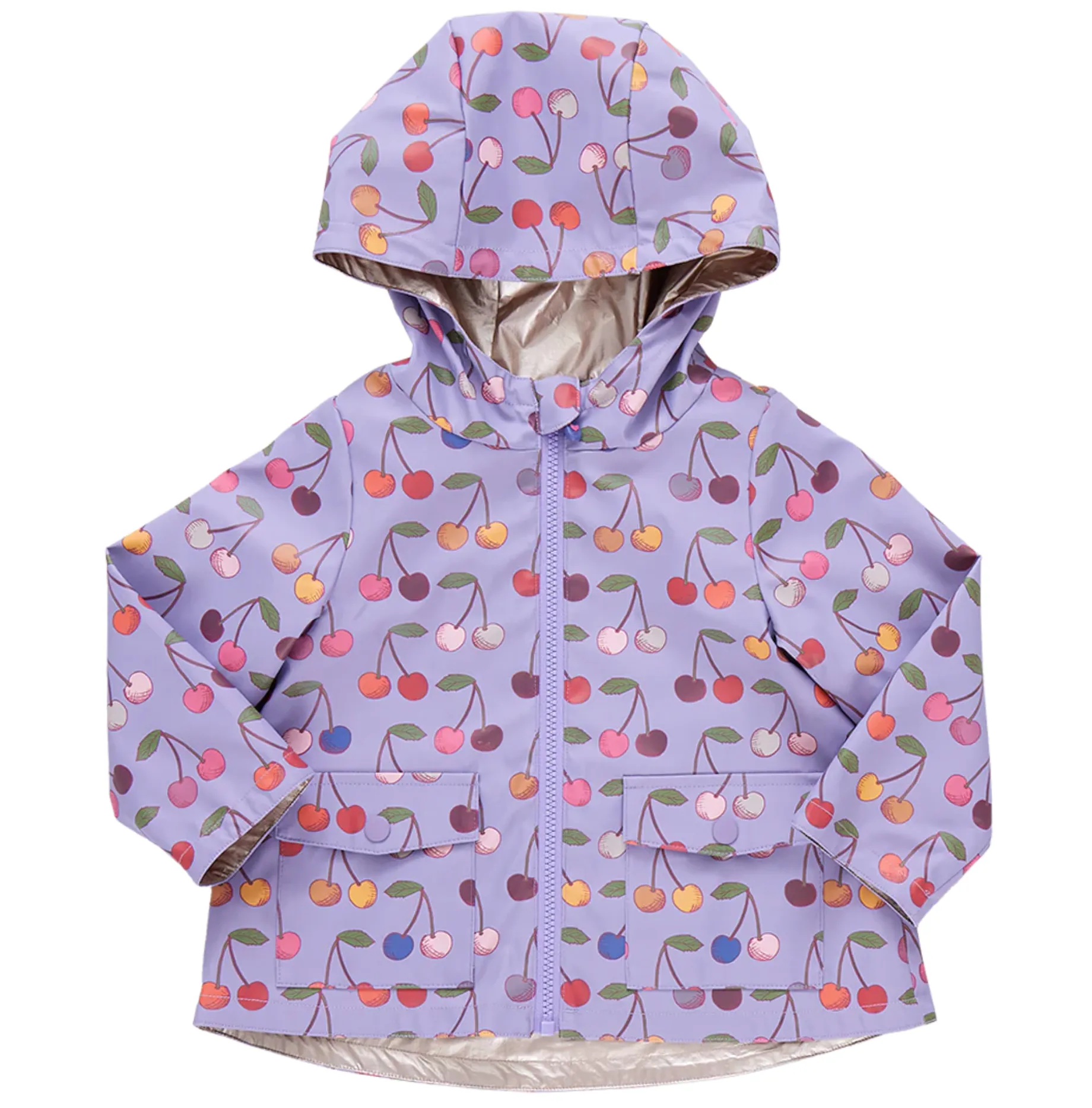 Pink Chicken Girls Rafa Rain Coat - Lavender Cherry