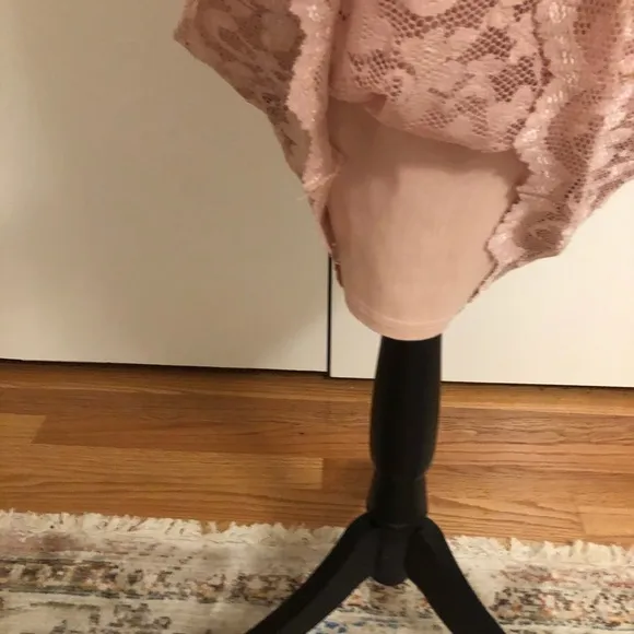 Pink lace cocktail dress