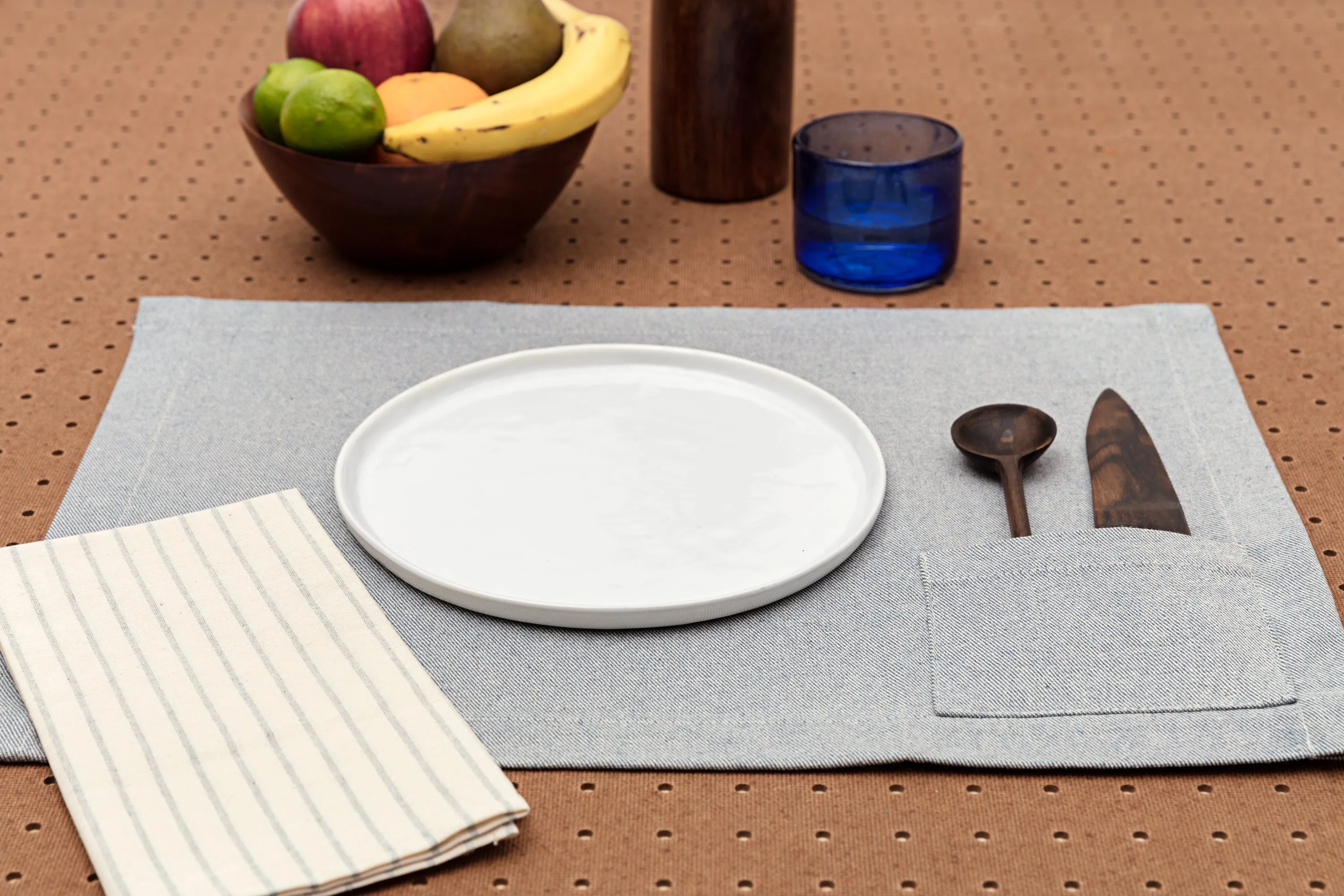 Placemats & Napkins Bundle:  Placemats with Pockets   Cloth Napkins / Set of 4