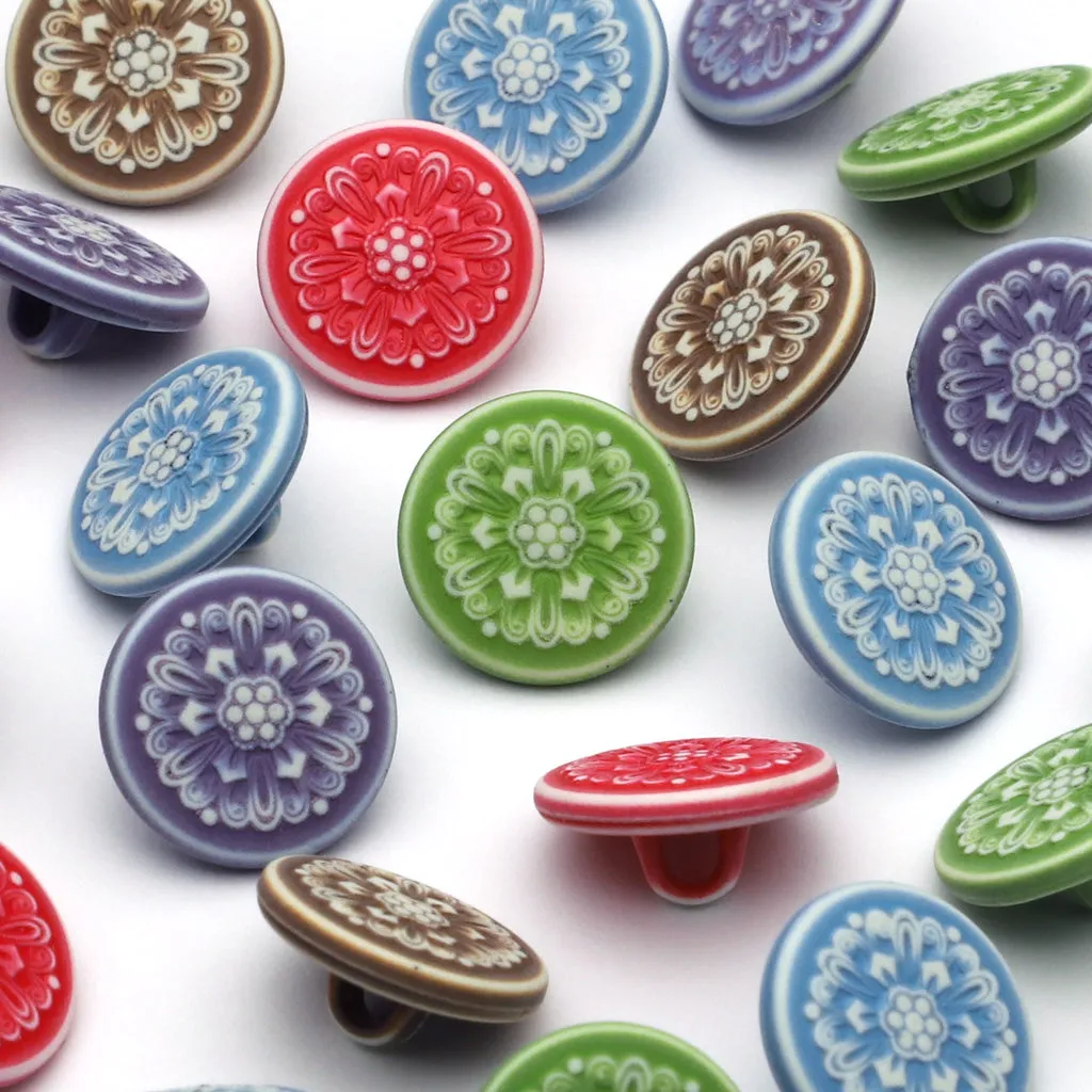 Plastic Button Red