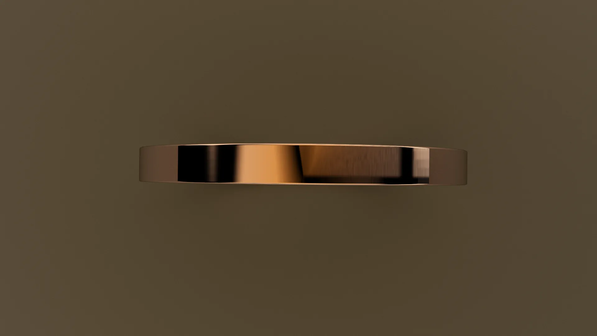 Polished Rose Gold 2mm Flat Wedding Band