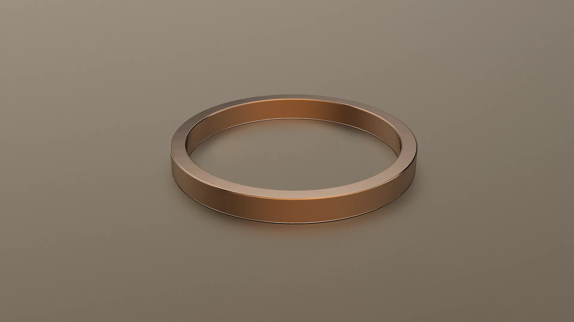 Polished Rose Gold 2mm Flat Wedding Band