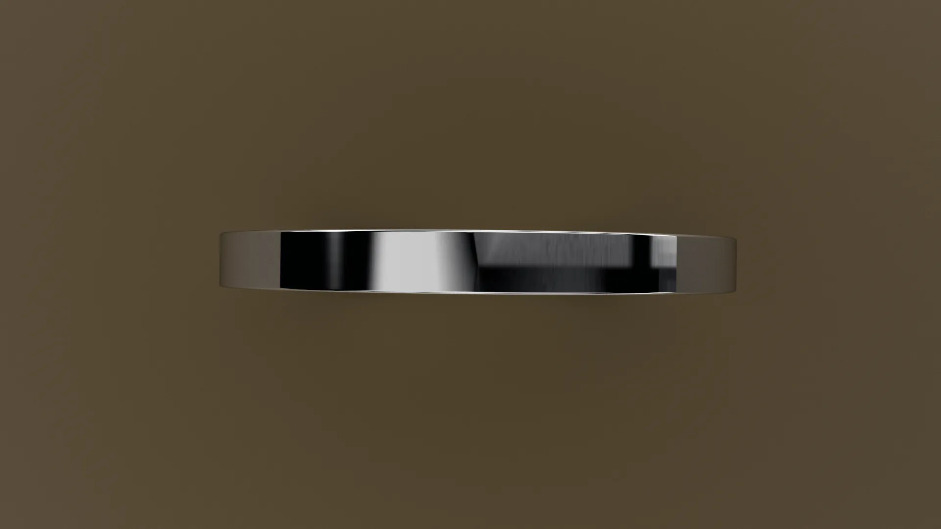 Polished White Gold 2mm Flat Wedding Band