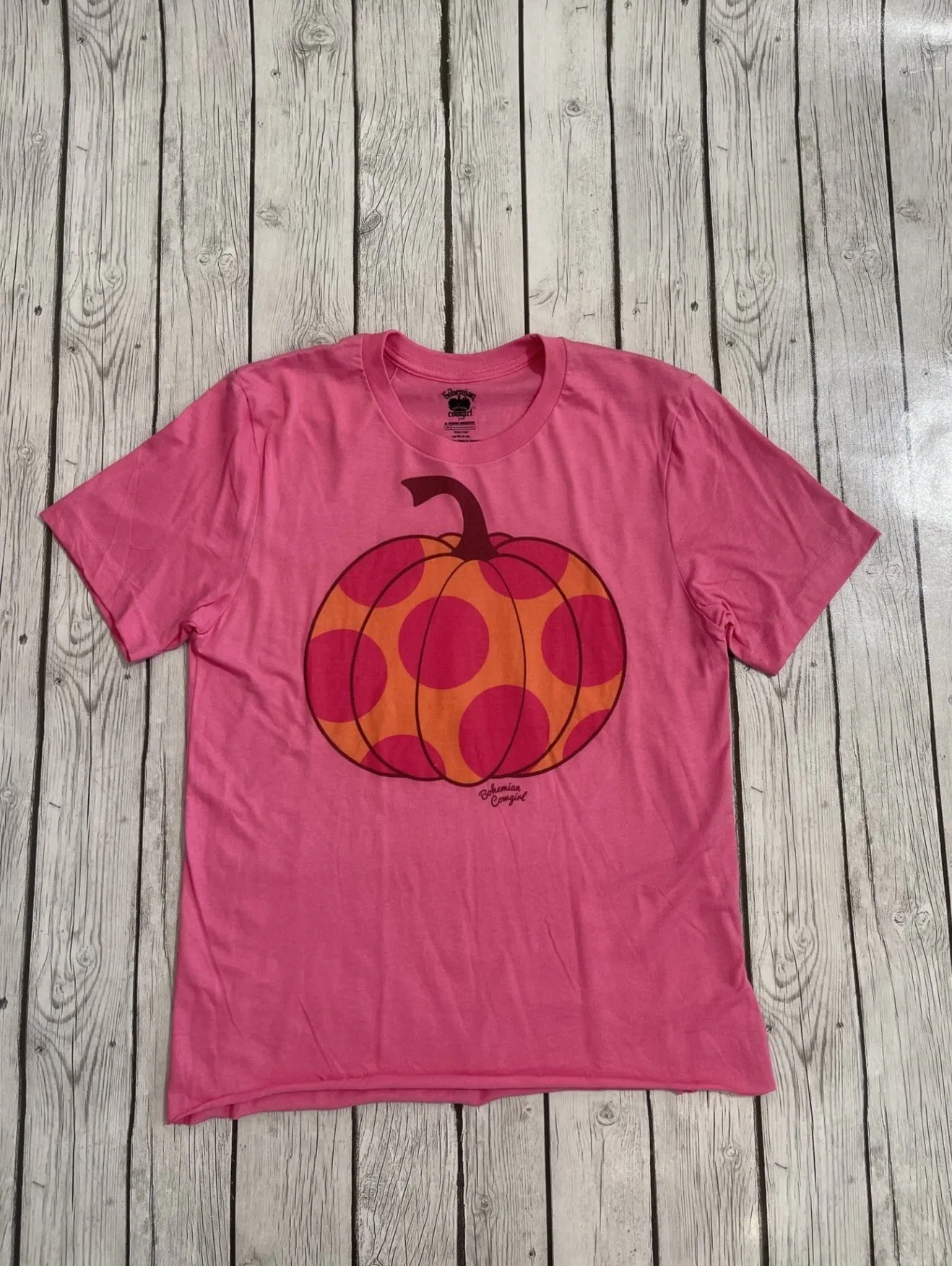 Polka Dot Pumpkin Cropped Tee - Wholesale