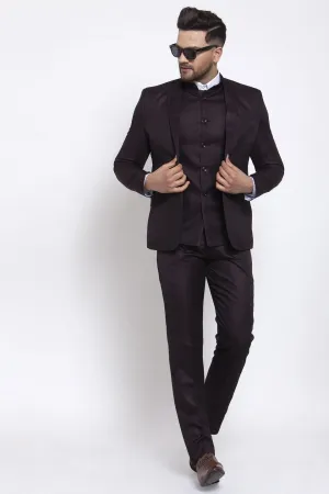 Poly Blend Coffee Three Piece Suit