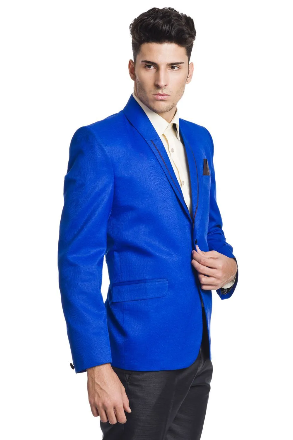 Polyester Cotton Blue Blazer