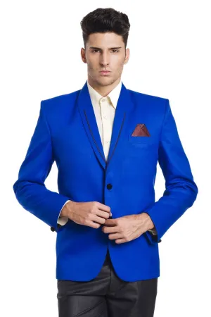 Polyester Cotton Blue Blazer