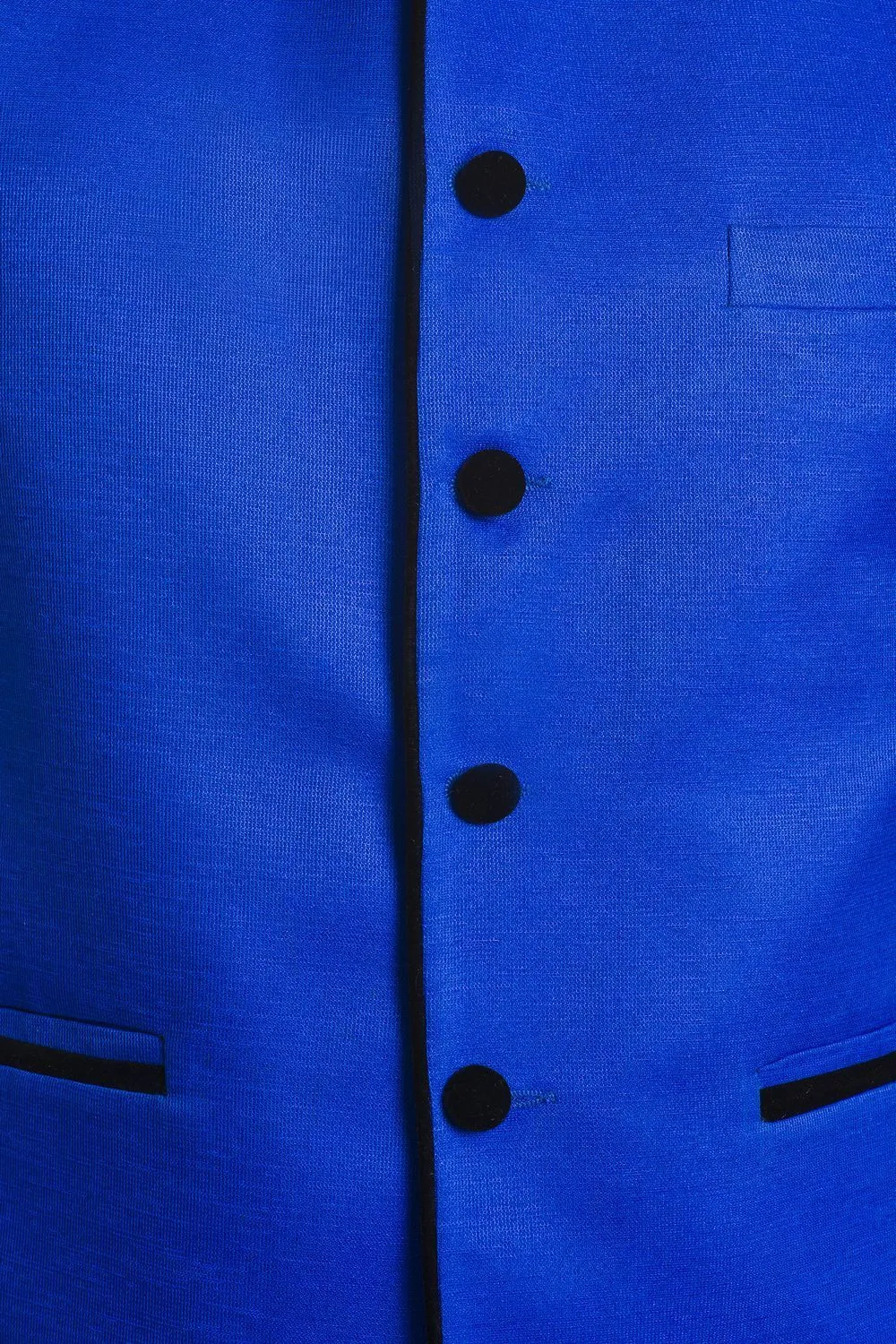 Polyester Cotton Blue Modi Nehru Jacket